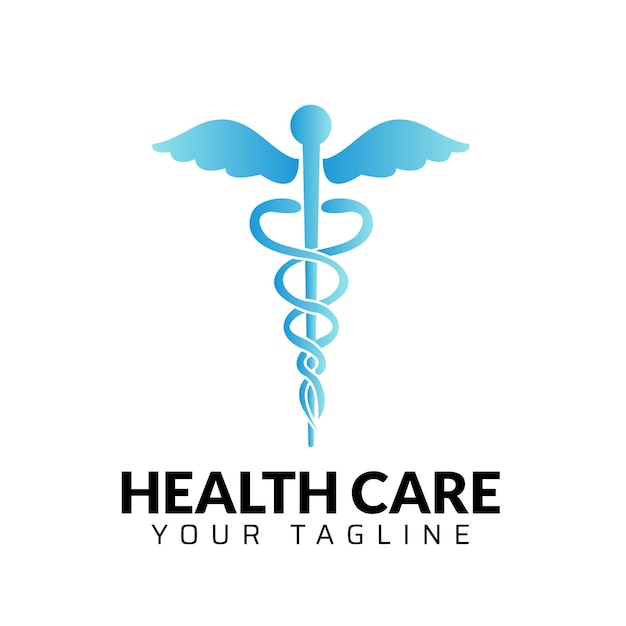 Cuidado de la salud de primera calidad resumen médico moderno minimalista 3D plantilla de diseño de logotipo colorido