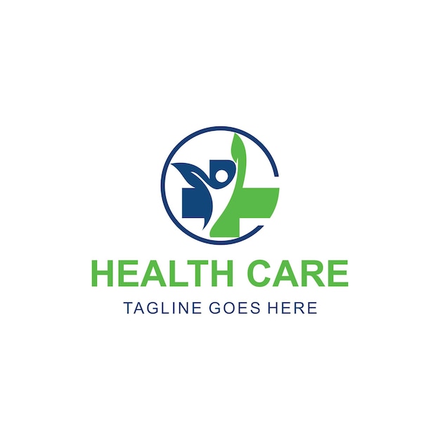 Cuidado de la salud vectorial y plantilla de logotipo de símbolo más