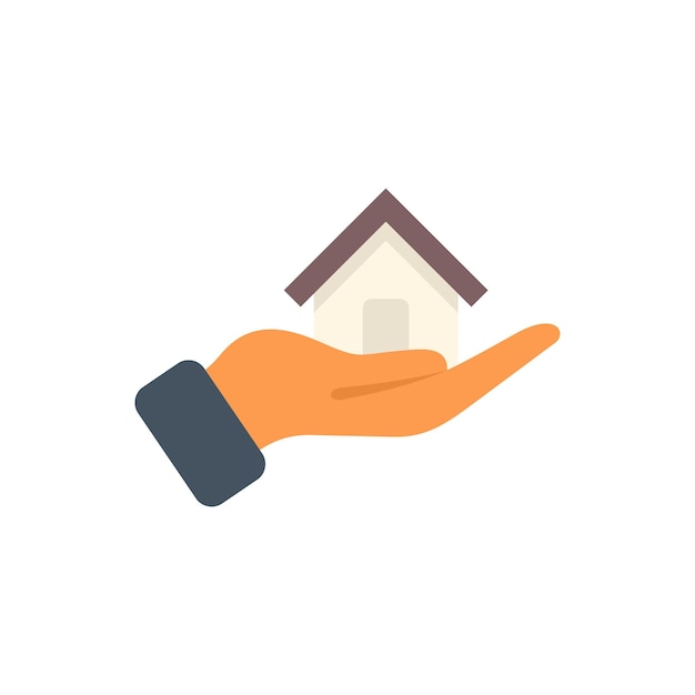 Cuidado venta casa icono vector plano Casa real Financiación de crédito