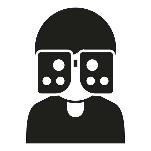 Cuidado visión icono simple vector Prueba ocular Medicina ojo
