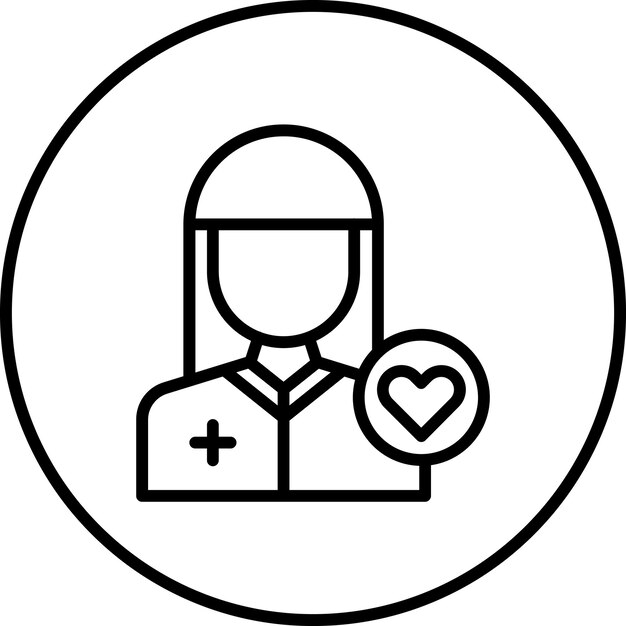 Cuidadora Imagen vectorial de icono femenino Se puede utilizar para la enfermería
