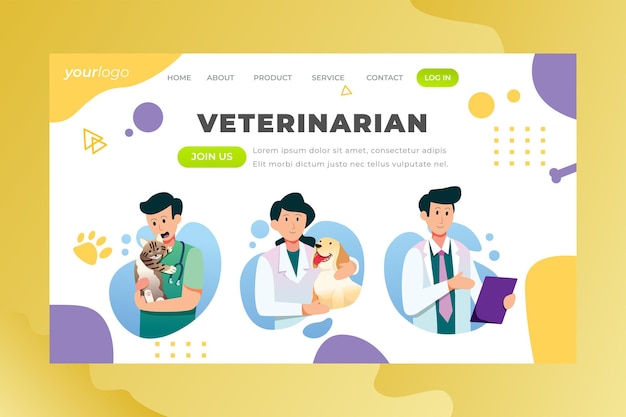 Cuidamos a su mascota - vector landing page