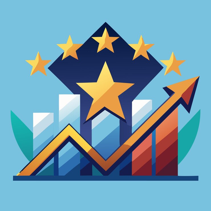 Vector cultivando un futuro próspero de crecimiento financiero