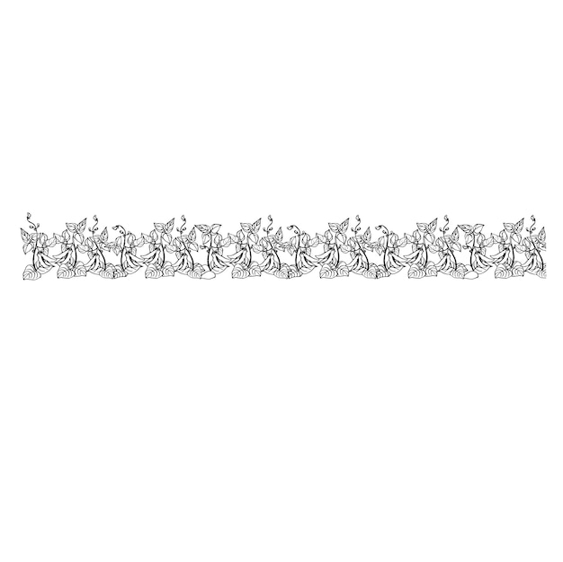 cultivo de soja de frontera ilustración en blanco y negro hecho a mano vector