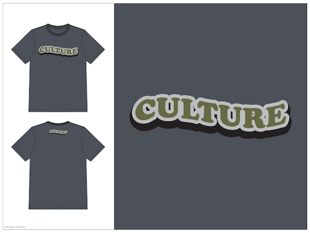 Vector cultura de camisetas gráficas