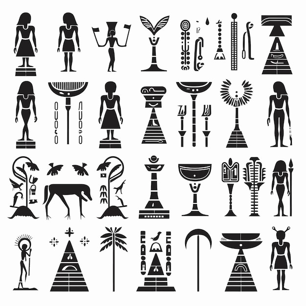 Vector la cultura egipcia antigua