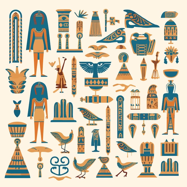 Vector cultura egipcia antigua