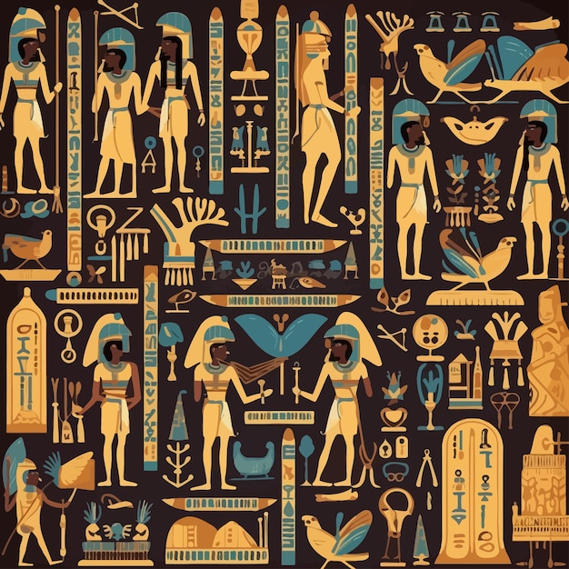 Vector cultura egipcia antigua