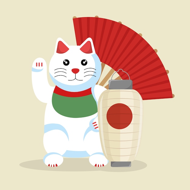 Cultura japonesa gato afortunado