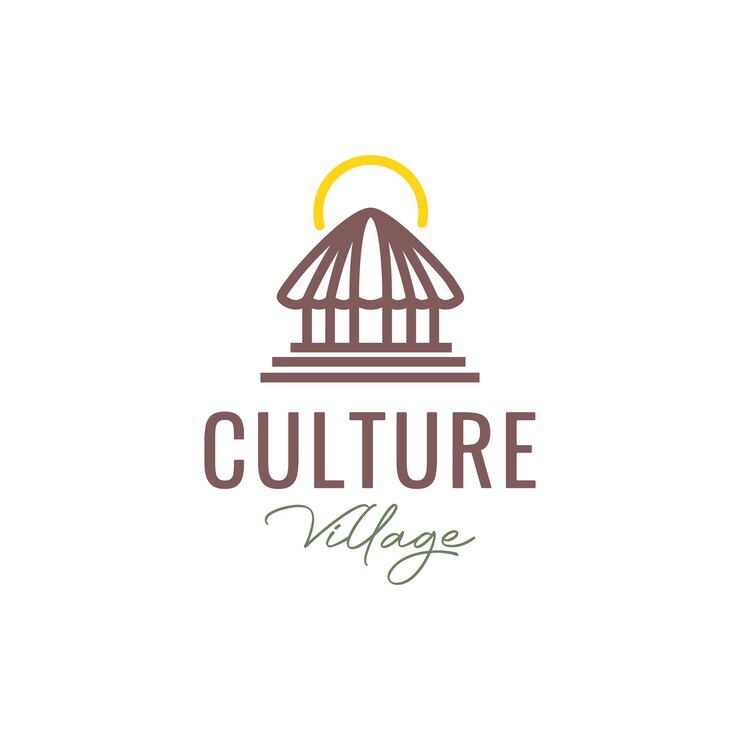 Vector cultura simple pueblo natal indonesia honai vector de diseño de logotipo mínimo tradicional