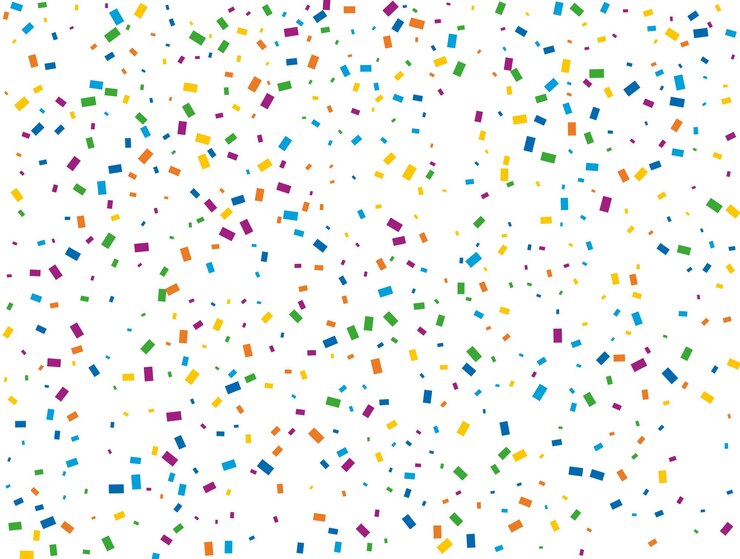 Vector cumpleaños confeti rectangular luz arco iris brillo confeti fondo color textura festiva