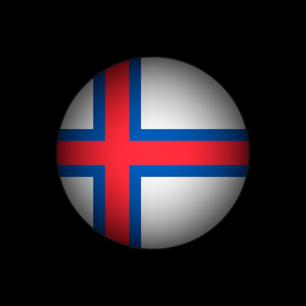 Cuntry Islas Feroe Islas Feroe bandera ilustración vectorial