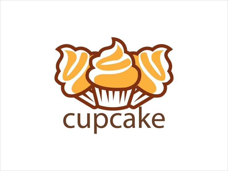 cup cake o plantilla de vector de diseño de logotipo de panadería