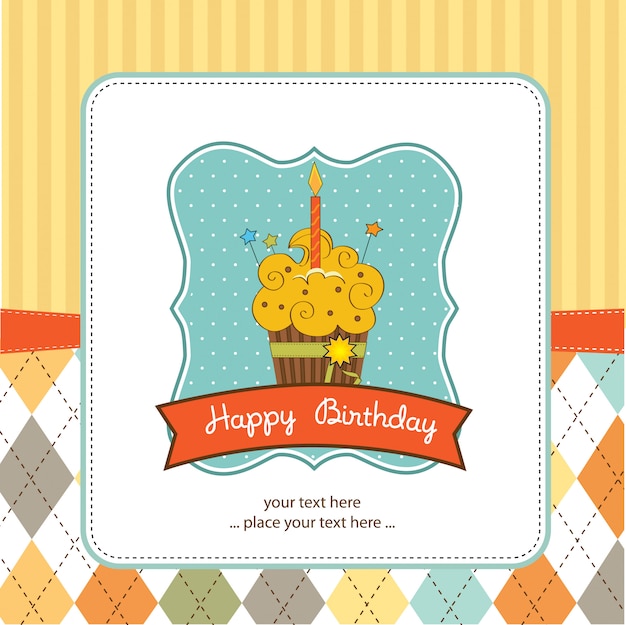 Cupcake feliz cumpleaños