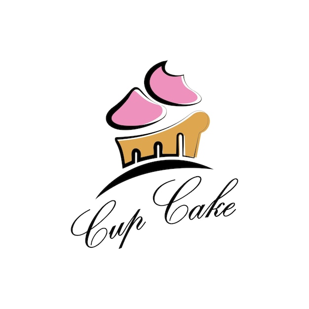 Cupcake Logo diseño vector ilustración plantilla Cupcake panadería iconcake storecaker tienda vector