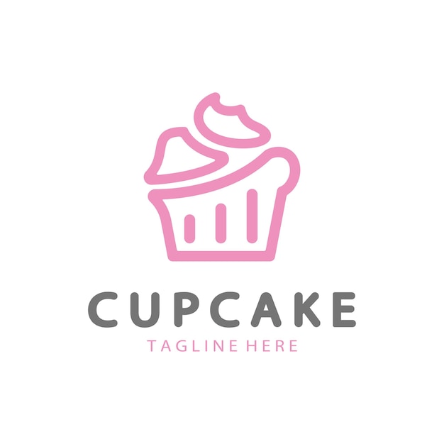 Cupcake Logo diseño vector ilustración plantilla Cupcake panadería iconcake storecaker tienda vector