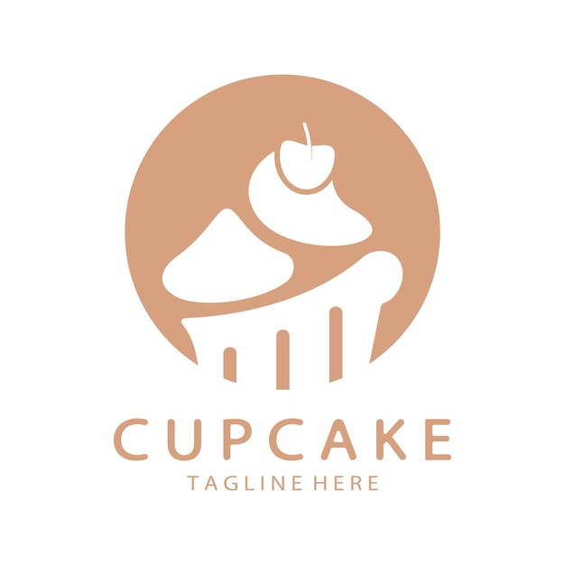 Cupcake Logo diseño vector ilustración plantilla Cupcake panadería iconcake storecaker tienda vector