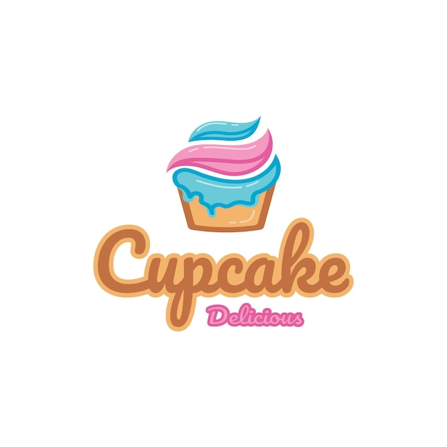 Cupcake Logo diseño vector ilustración plantilla Cupcake panadería iconcake storecaker tienda vector