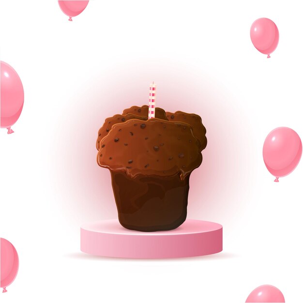 Vector cupcake