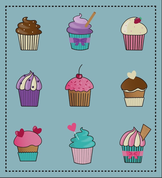 Vector cupcake