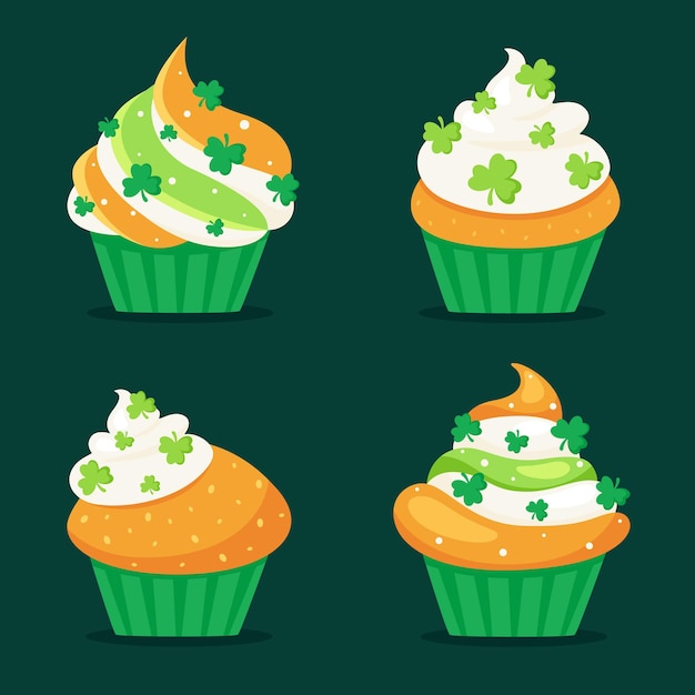 Cupcakes del día de san patricio