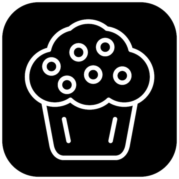 Cupcakes ilustración vectorial del icono de la fiesta y la celebración