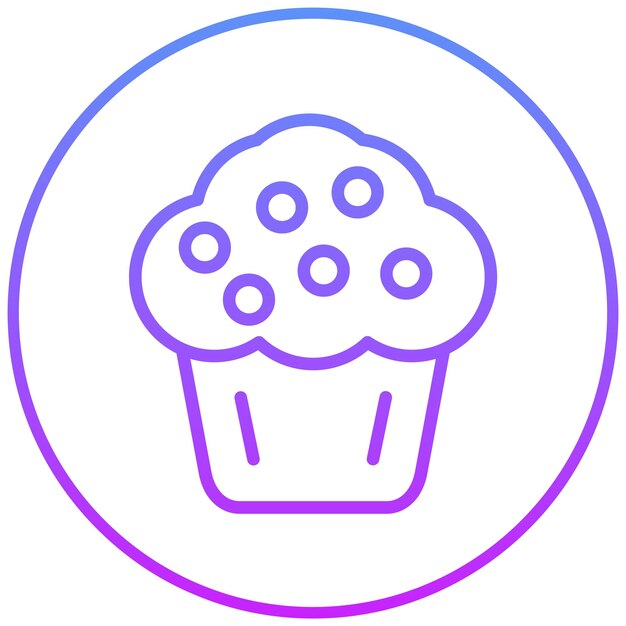 Cupcakes ilustración vectorial del icono de la fiesta y la celebración
