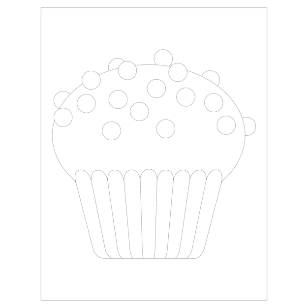 Cupcakes imprimibles para colorear para niños