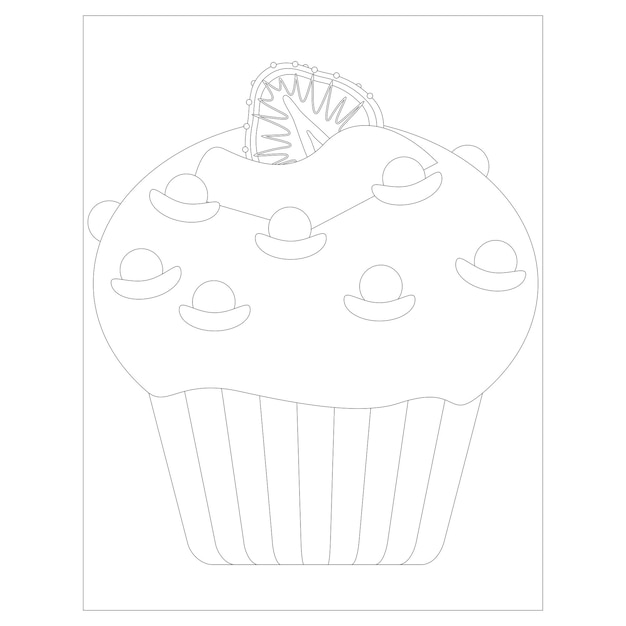 Cupcakes imprimibles para colorear para niños