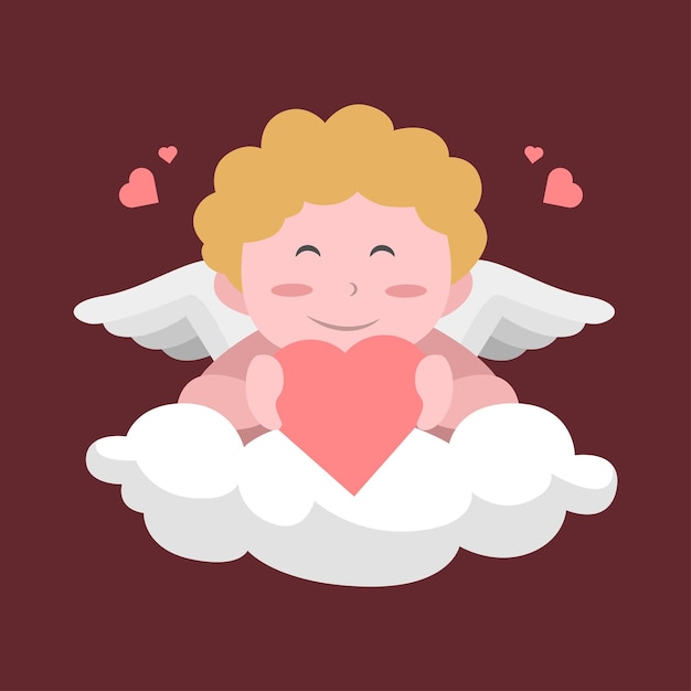 Cupido el dios del amor Diseño del día de San Valentín