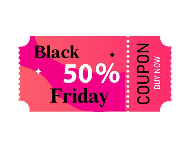 Cupón vectorial de venta del viernes negro