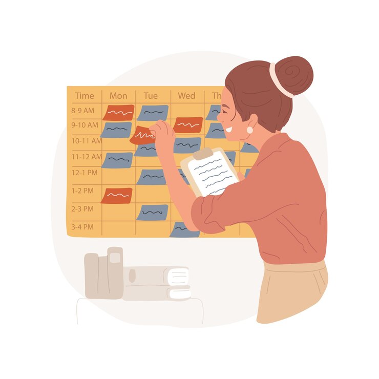 Vector currículo flexible ilustración vectorial de dibujos animados aislados