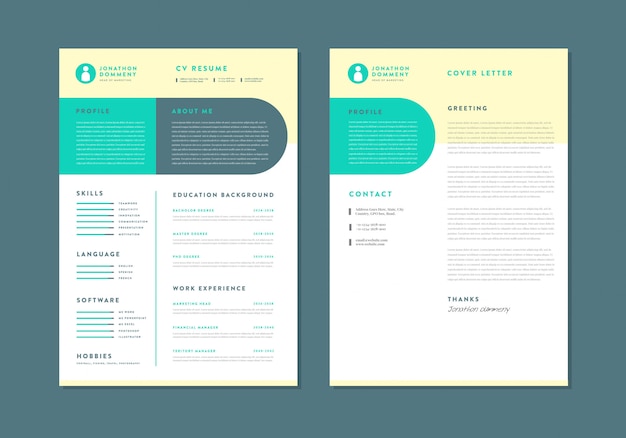 Curriculum vitae CV Diseño de plantilla de currículum | Detalles personales para la solicitud de empleo