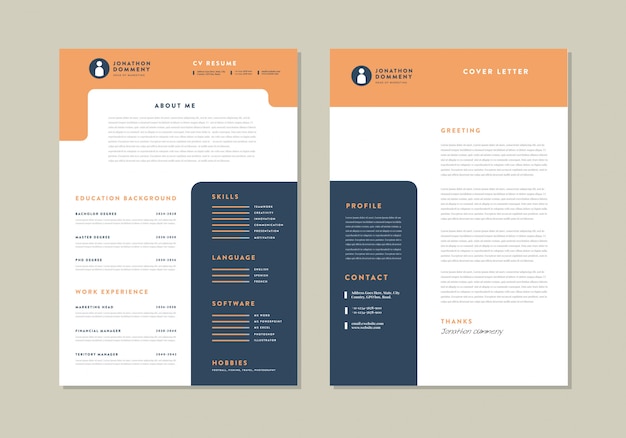 Curriculum vitae CV Resume Template Design | Personal Details for Job Application  