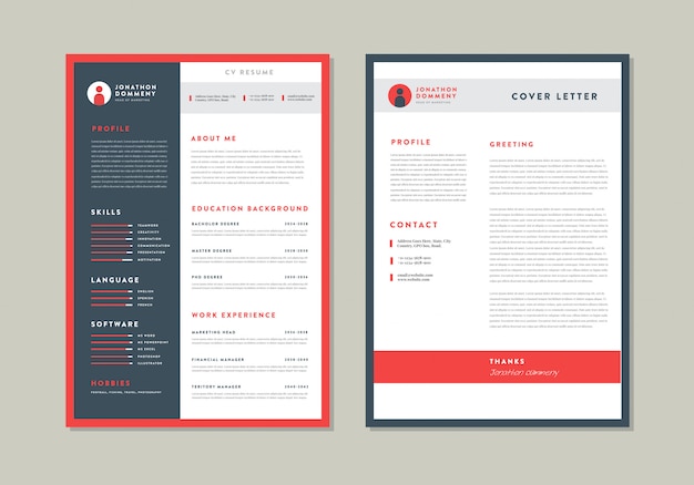 Curriculum vitae CV Resume Template Design 