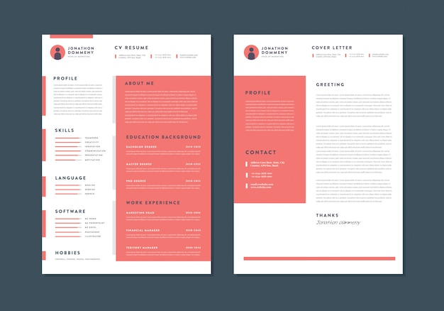 Curriculum vitae CV Resume Template Design  