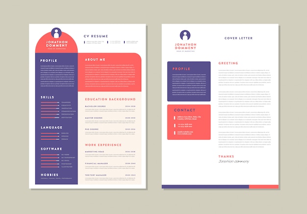 Curriculum vitae CV Resume Template Design  
