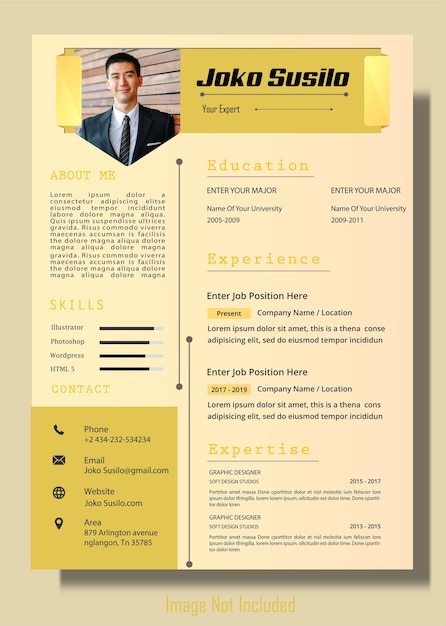 Curriculum vitae moderno o plantilla de diseño de cv