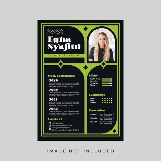 Vector curriculum vitae y plantilla de cv