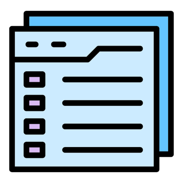 Curso página web icono contorno vector Universidad en línea Seminario de educación color plano