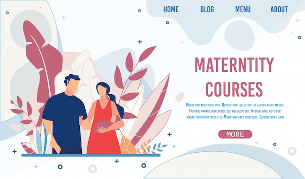 Cursos de formación de maternidad Página de inicio creativa