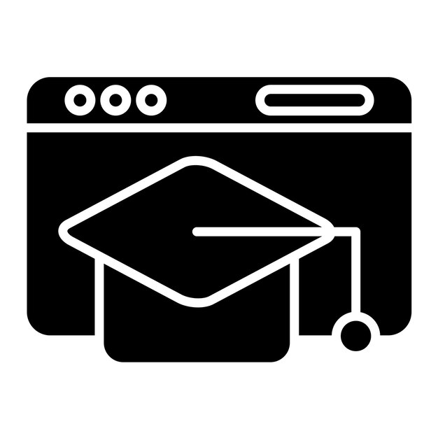 Cursos de glifo Ilustración en negro sólido