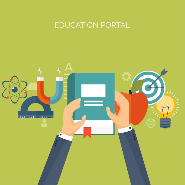 Cursos en línea de educación a distancia y proceso de estudio de información de conocimiento de la escuela web