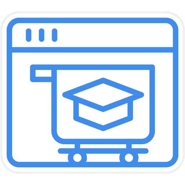 Cursos en línea estilo icono