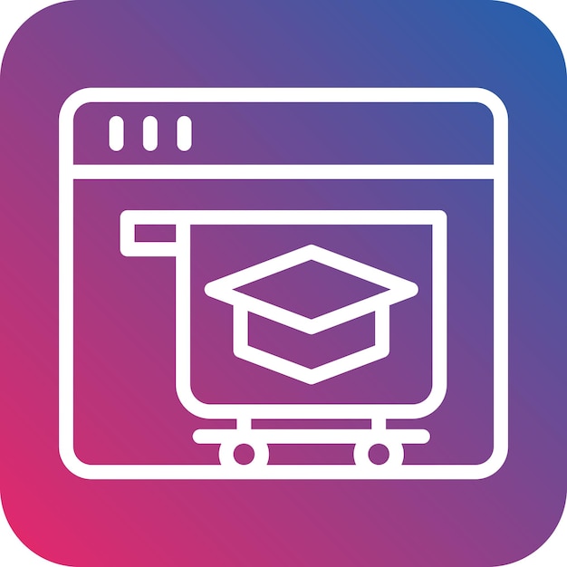 Cursos en línea estilo icono