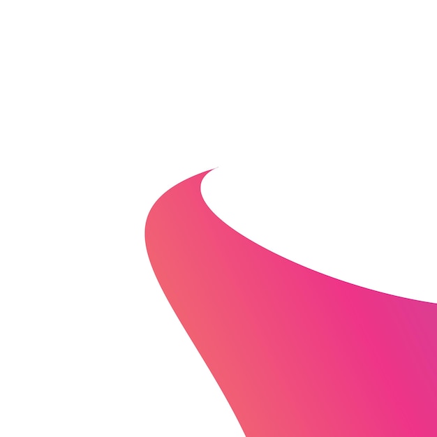 Curva abstracta Forma de las formas de onda rosadas
