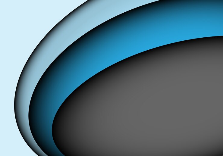 Vector curva azul abstracta en futurista moderno gris.