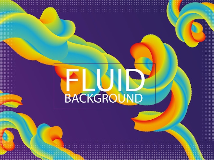 Curva de fluido abstracta Línea de mezcla de gradiente líquido creativo formas coloridas y vector de bandera