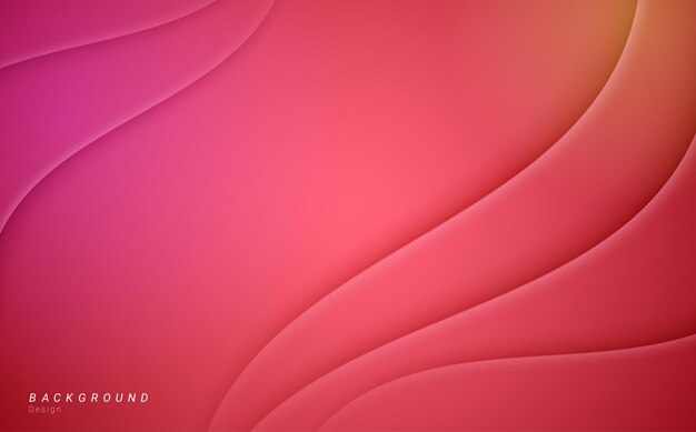 Curva de línea de onda roja abstracta diseño de fondo minimalista simple
