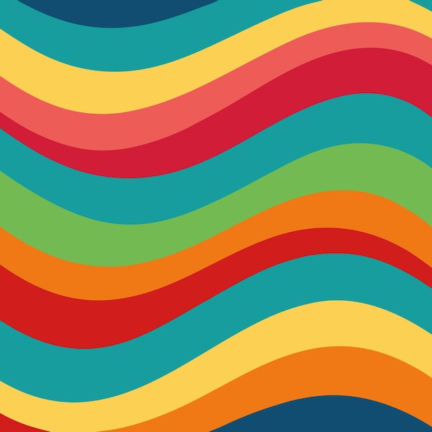 curva vectorial repetitiva geométrica sin costuras de colores